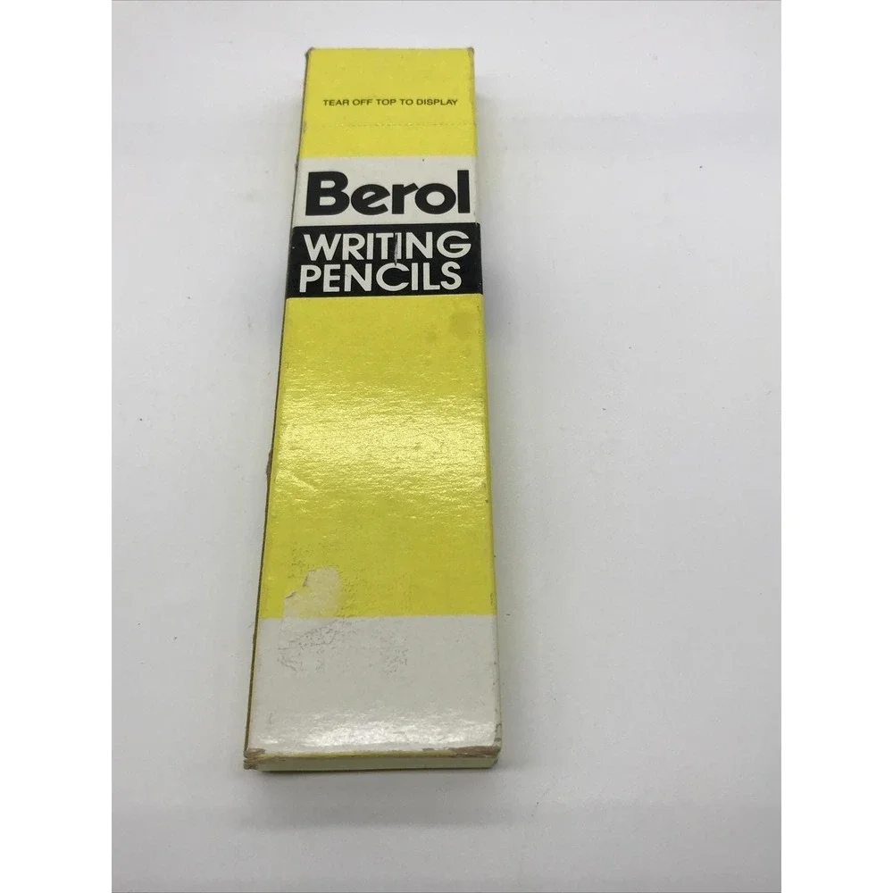Vintage Berol Arcadia 167-2 Writing Pencils No 2 Medium Soft Yellow Box of 12